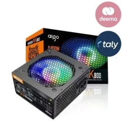 Darkflash ak800 rgb gaming power supply unit psu 800w rgb power supply - Black